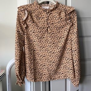 Rachel Parcel leopard blouse